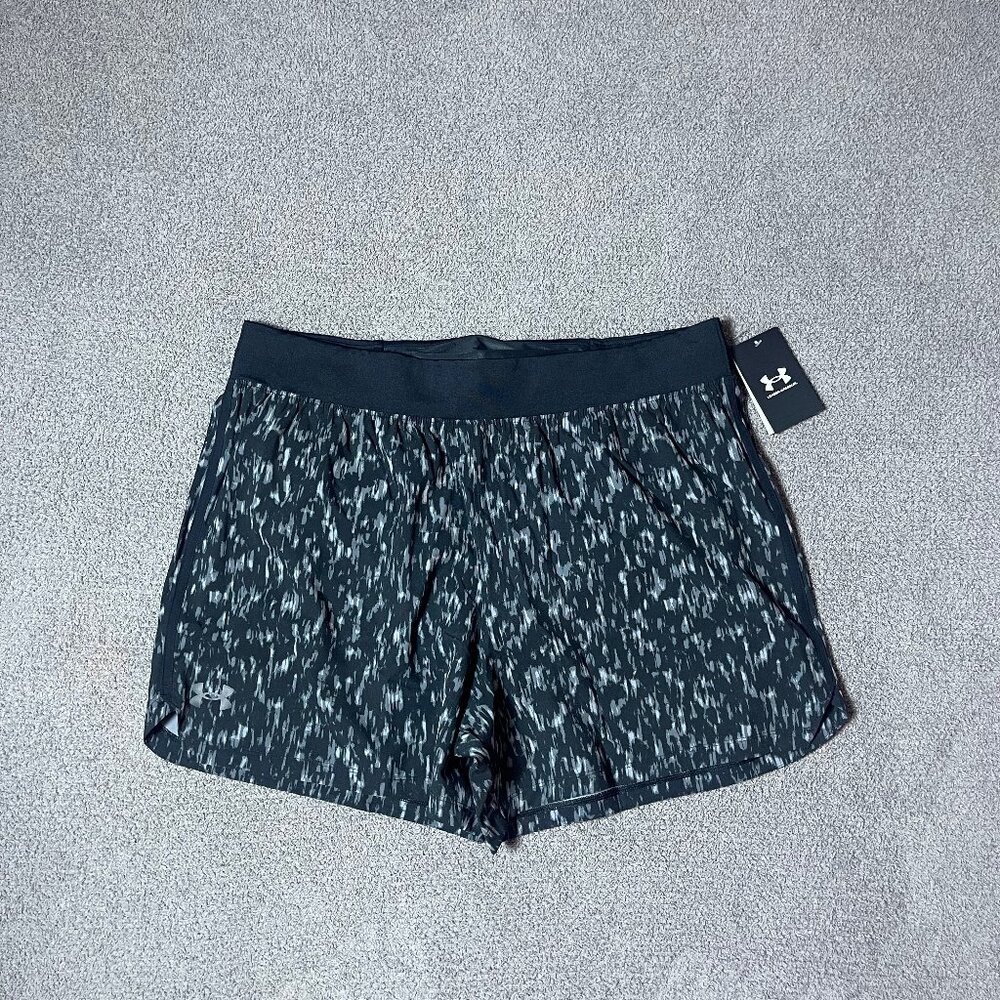 Under Armour UA Launch Elite 5” Running Black Print XL Shorts Men's X-Large